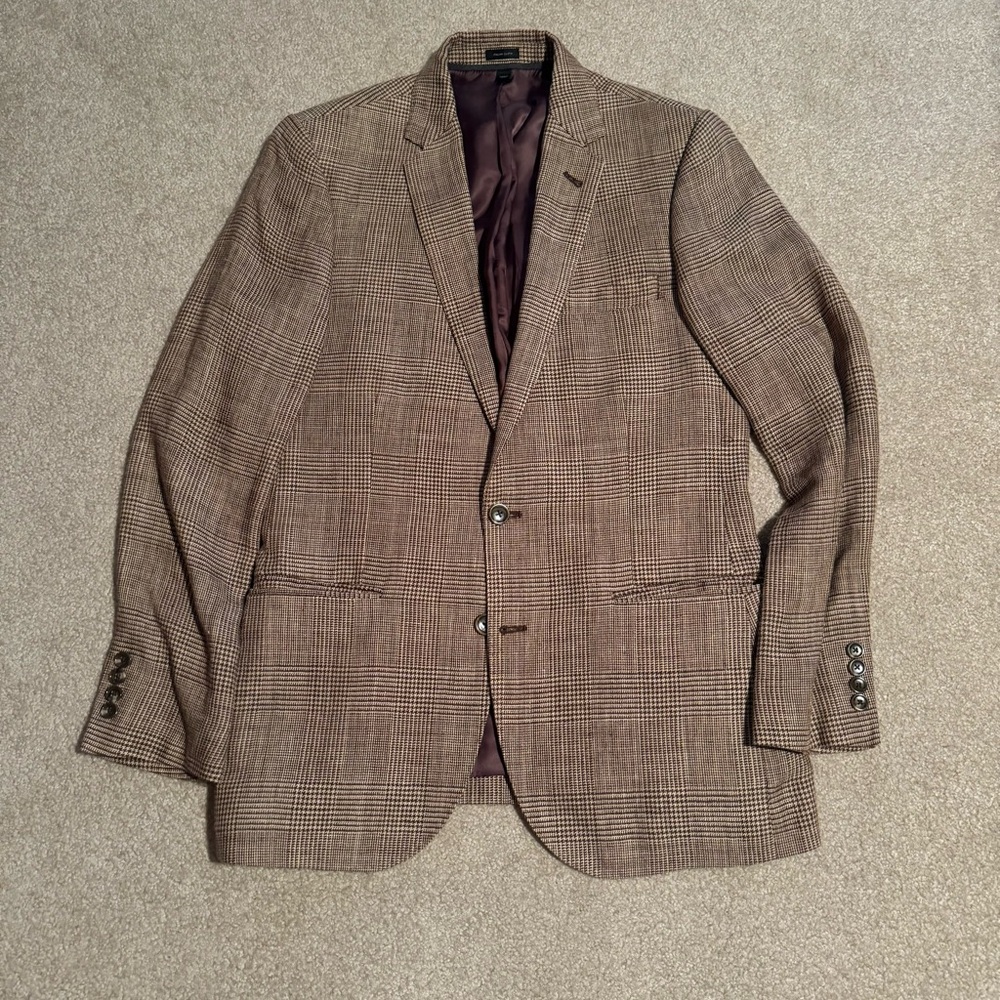 J. Crew 38R Silk-Linen Blazer